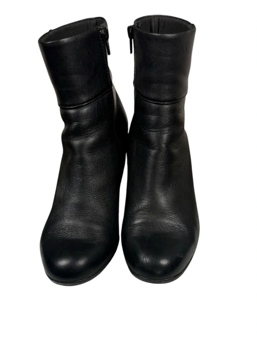 Clarks Collection Kalea Lynn Black Leather 3” Heel bangle Boots 7.5